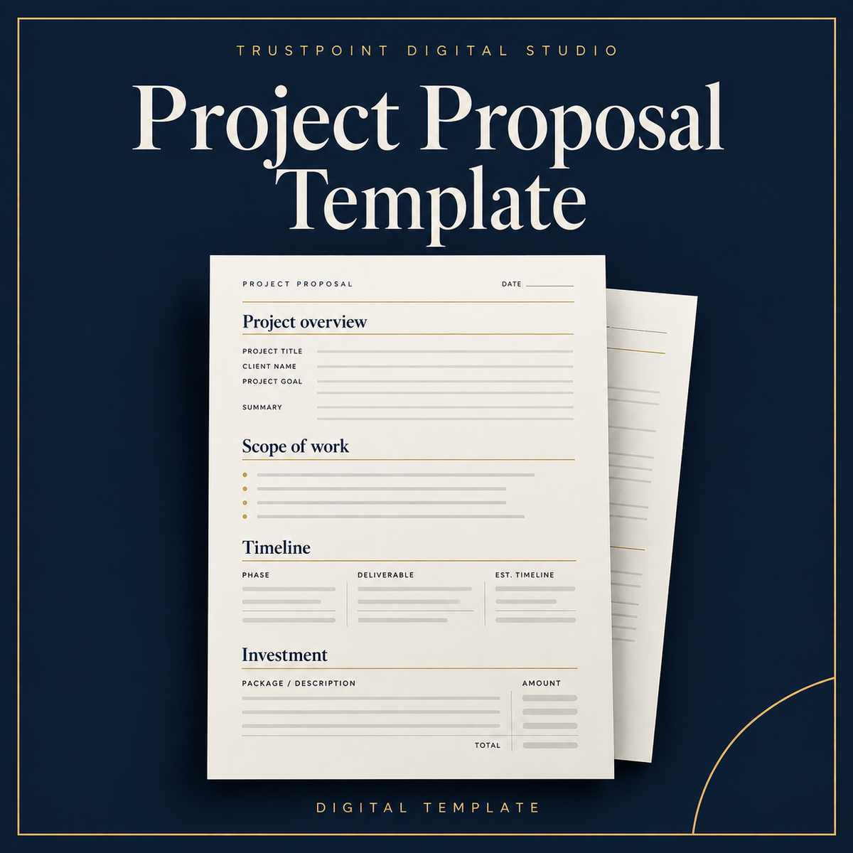 Project Proposal Template document cover preview