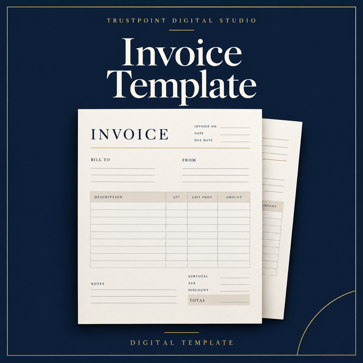 Invoice Template document cover preview