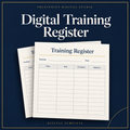 Digital Training Register document cover preview