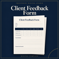 Client Feedback Form document cover preview