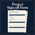 Project Sign Off Form  document cover preview