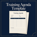 Training Agenda Template  document cover preview