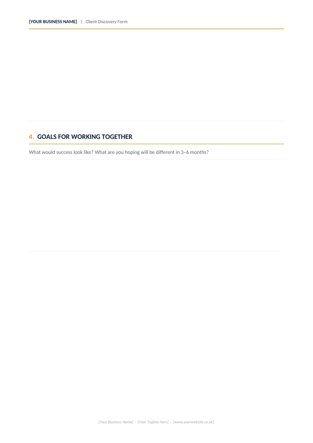 Client Discovery Form