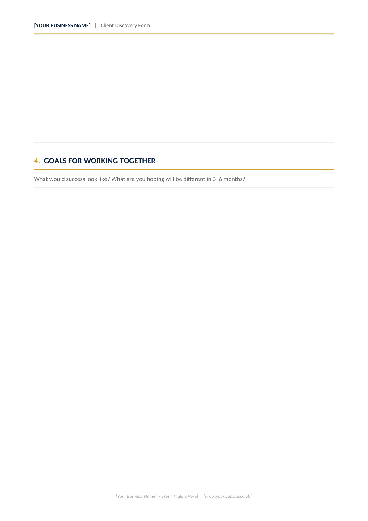 Client Discovery Form