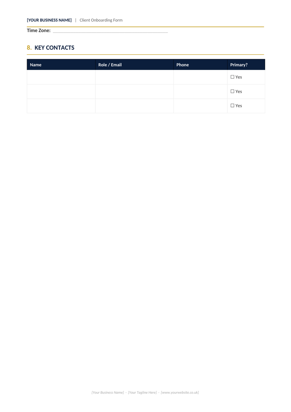 Client Onboarding Form