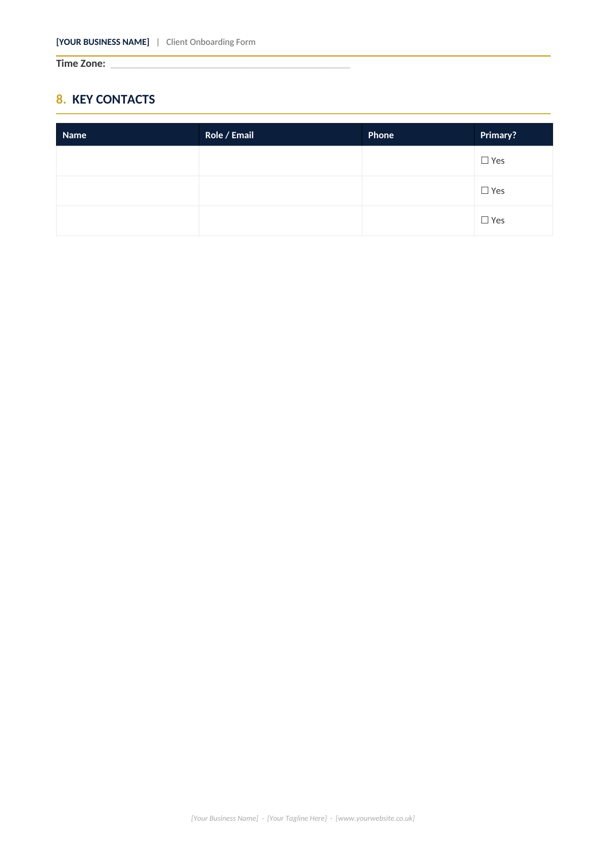 Client Onboarding Form