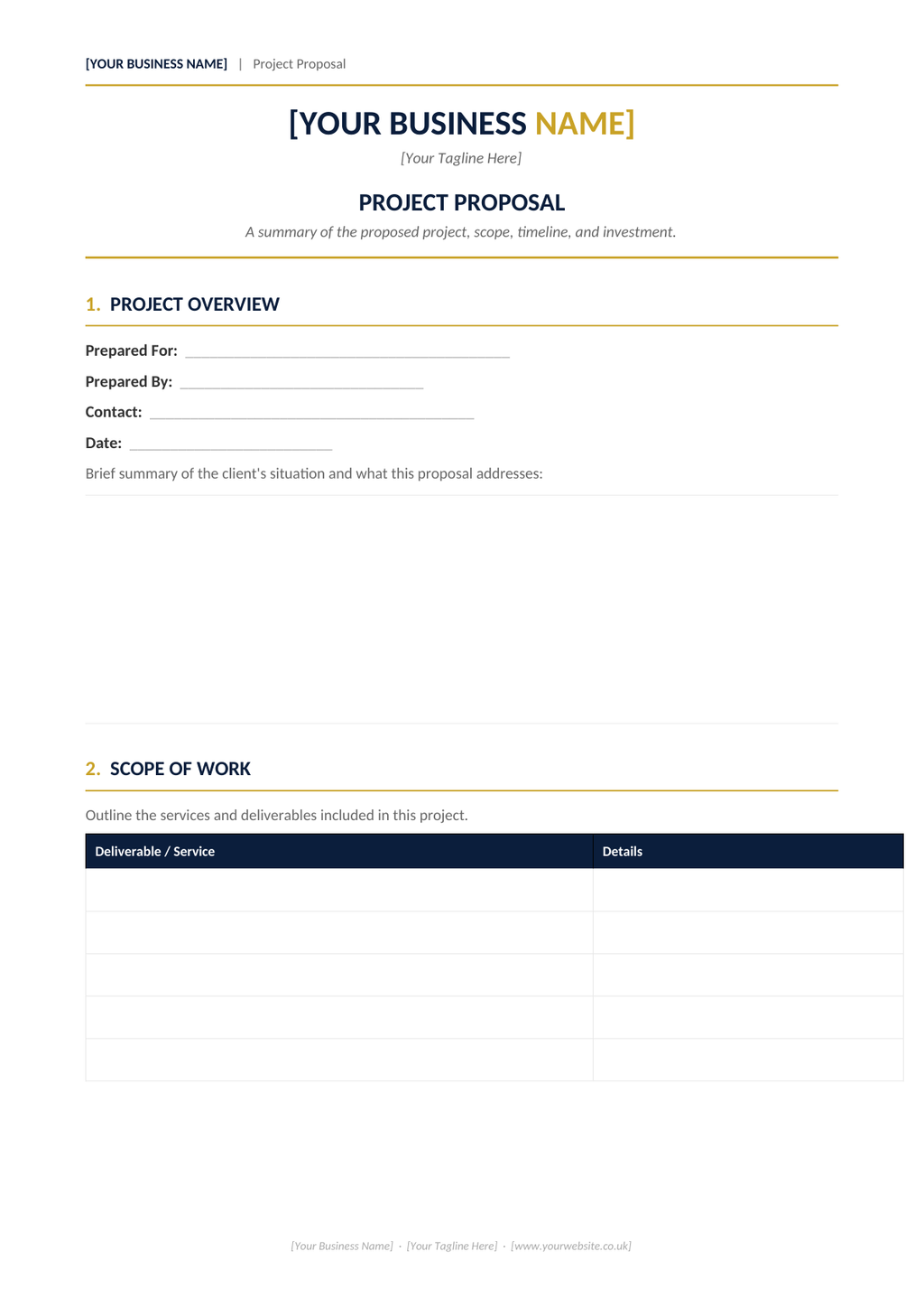 Project Proposal Template