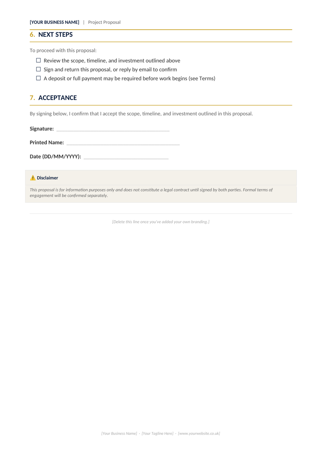 Project Proposal Template
