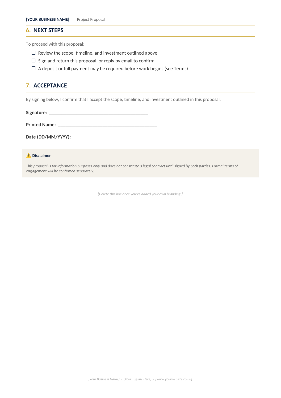Project Proposal Template