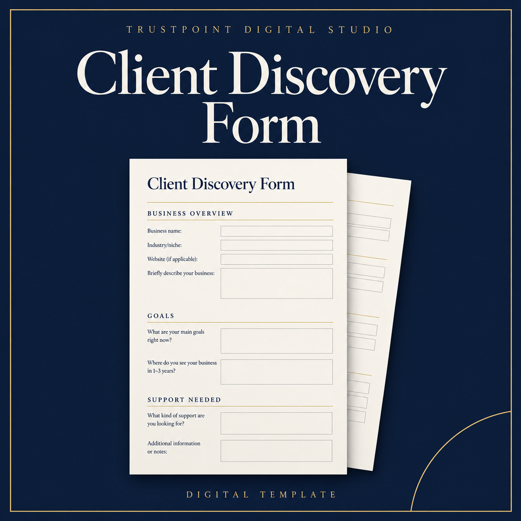 Client Discovery Form  document cover preview