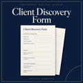 Client Discovery Form  document cover preview